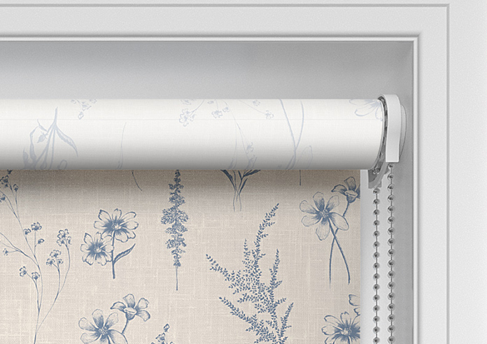 Botanical Sketchbook, Ink Blue - Twist&Fit Roller Blind - Image 11